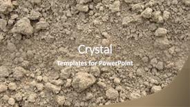  Presentation with soil texture - Amazing PPT theme having lump clay - dry soil texture backdrop and a coral colored foreground