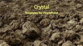  Presentation with clay - Beautiful PPT theme featuring lump clay - freshly ploughed field fragment backdrop and a tawny brown colored foreground