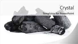  Presentation with charcoal - Theme consisting of lumps of black charcoal background and a white colored foreground