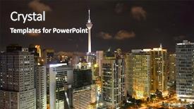  Presentation with kuala lumpur - Presentation theme enhanced with lumpur cityscape with kl tower background and a wine colored foreground