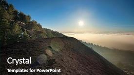  Presentation with flare - Presentation theme enhanced with luna crater and low cloud background and a dark gray colored foreground