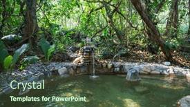  Presentation with hot springs - Presentation design featuring luna-jaguar-hot-springs background and a tawny brown colored foreground