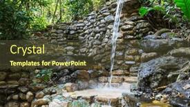  Presentation with hot springs - PPT theme having luna-jaguar-hot-springs background and a tawny brown colored foreground