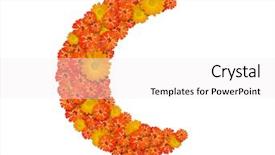  Presentation with lunar moon - Presentation theme enhanced with lunar eclipse - half moon symbol background and a white colored foreground