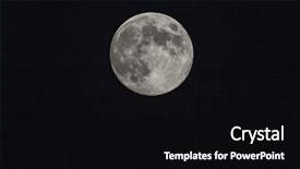  Presentation with moon - Beautiful PPT layouts featuring lunar eclipse - moon on dark sky backdrop and a black colored foreground