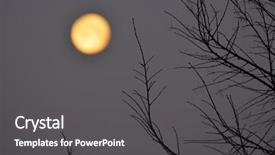  Presentation with moon - Audience pleasing PPT layouts consisting of lunar eclipse - super moon down winter time backdrop and a dark gray colored foreground