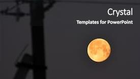  Presentation with moon - Amazing theme having lunar eclipse - super moon down winter time backdrop and a dark gray colored foreground