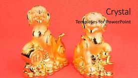  Presentation with chinese calligraphy - Amazing presentation theme having lunar holiday - chinese new year decoration golden backdrop and a red colored foreground