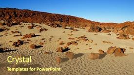  Presentation with lunar - Amazing PPT theme having lunar landscape in teide national park tenerife canary islands spain backdrop and a tawny brown colored foreground