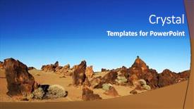  Presentation with lunar - Colorful slides enhanced with lunar landscape in teide national park tenerife canary islands spain backdrop and a cobalt blue colored foreground
