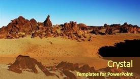  Presentation with lunar - Cool new slides with lunar landscape in teide national backdrop and a tawny brown colored foreground