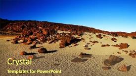  Presentation with lunar - Colorful PPT theme enhanced with lunar landscape in teide national park tenerife canary islands spain backdrop and a tawny brown colored foreground