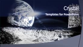  Presentation with radar - Audience pleasing slide deck consisting of lunar landscape with radar station backdrop and a navy blue colored foreground