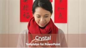  Presentation with blessing - Cool new presentation design with lunar new year - woman sending blessing message backdrop and a red colored foreground