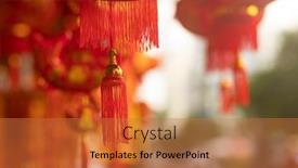  Presentation with lunar new year - Beautiful PPT theme featuring lunar-new-year-fair-market backdrop and a red colored foreground