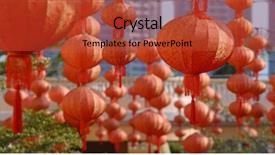  Presentation with lunar new year - Cool new slide set with lunar new year red lantern backdrop and a  colored foreground