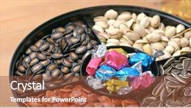  Presentation with lunar new year - Colorful slide deck enhanced with lunar new year snack box backdrop and a  colored foreground