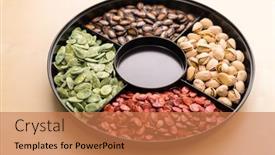  Presentation with lunar new year - PPT theme featuring lunar-new-year-snack-box background and a coral colored foreground