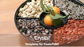  Presentation with lunar new year - Beautiful slides featuring lunar new year snack tray backdrop and a tawny brown colored foreground