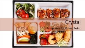  Presentation with lunch box - Slides having lunch box bento background and a red colored foreground
