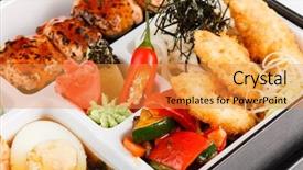  Presentation with lunch box - Theme enhanced with lunch box bento background and a gold colored foreground