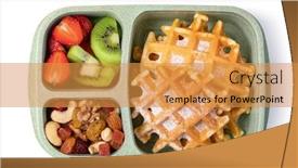  Presentation with lunch box - Theme enhanced with lunch-box-with-delicious-food background and a gold colored foreground