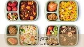  Presentation with lunch box - Colorful slides enhanced with lunch-box-with-delicious-food backdrop and a coral colored foreground