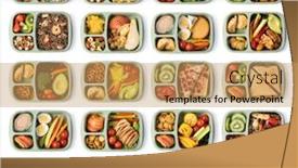  Presentation with lunch box - PPT layouts featuring lunch-box-with-delicious-food background and a yellow colored foreground