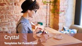  Presentation with dessert - PPT theme consisting of lunch break and eating yummy background and a red colored foreground