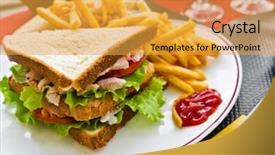  Presentation with bacon - Amazing theme having lunch buffet - sandwich with bacon - chicken backdrop and a  colored foreground