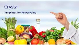  Presentation with chef - PPT theme having lunch invitation - chef man hands background and a  colored foreground