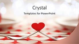  Presentation with sports table tennis two ping - Beautiful presentation theme featuring lunch invitation - heart between two forks backdrop and a white colored foreground