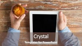  Presentation with technology and education - Slide deck with lunch learn professional - business education people and technology background and a  colored foreground