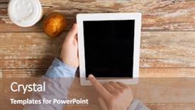  Presentation with education through technology - Audience pleasing slide deck consisting of lunch learn professional - business education people and technology backdrop and a tawny brown colored foreground