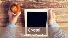  Presentation with technology education - PPT theme featuring lunch learn professional - business education people and technology background and a  colored foreground