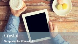  Presentation with education technology - Beautiful theme featuring lunch learn professional - business education people and technology backdrop and a  colored foreground