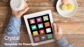  Presentation with lunch learn - Audience pleasing slide deck consisting of lunch learn professional - business media people and technology backdrop and a  colored foreground