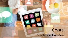  Presentation with mass media business technology internet - Cool new theme with lunch learn professional - business media people and technology backdrop and a  colored foreground