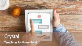  Presentation with business communication for students - PPT layouts with lunch learn professional - business online communication people background and a coral colored foreground