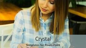  Presentation with lunch learn - Audience pleasing PPT theme consisting of lunch learn professional - young beautiful woman is drinking backdrop and a light blue colored foreground