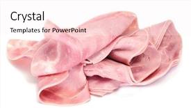  Presentation with frames isolated on white brown - Amazing slide set having lunch meat - some ham slices isolated backdrop and a sky blue colored foreground
