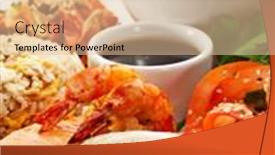  Presentation with lunch - Slide deck enhanced with lunch-salad-sliced-tomato-seafood background and a lemonade colored foreground