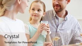  Presentation with pretty girl - Amazing presentation having lunch they sitting at table backdrop and a coral colored foreground