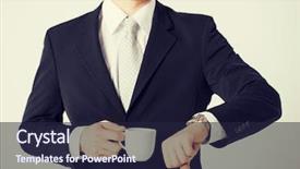  Presentation with lunch - Cool new presentation theme with lunch time - close up of man looking backdrop and a wine colored foreground