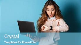  Presentation with lunch - Beautiful PPT layouts featuring lunch time - portrait of a shocked surprised backdrop and a light blue colored foreground