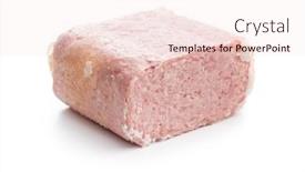  Presentation with luncheon meat - Slide set having luncheon-meat-isolated background and a lemonade colored foreground
