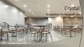  Presentation with cafe - Amazing presentation having lunchroom - interior of the cafe backdrop and a mint green colored foreground