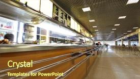  Presentation with dining - Presentation theme having lunchroom - interior of the modern dining background and a tawny brown colored foreground