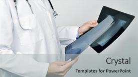  Presentation with lung - Amazing presentation theme having lung - closeup of a young caucasian backdrop and a light gray colored foreground