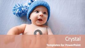  Presentation with cute baby - Amazing theme having lung - cute baby with blue cap backdrop and a coral colored foreground